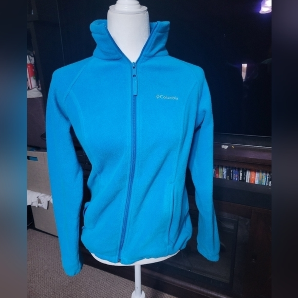 Columbia ladies size small blue fleece jacket